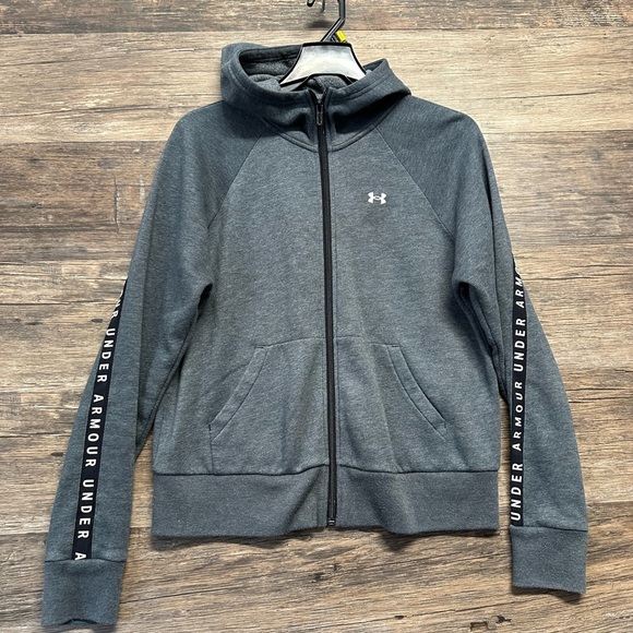 Under Armour Charcoal Gray Full Zip-Up Sweatshirt - Picture 1 of 4